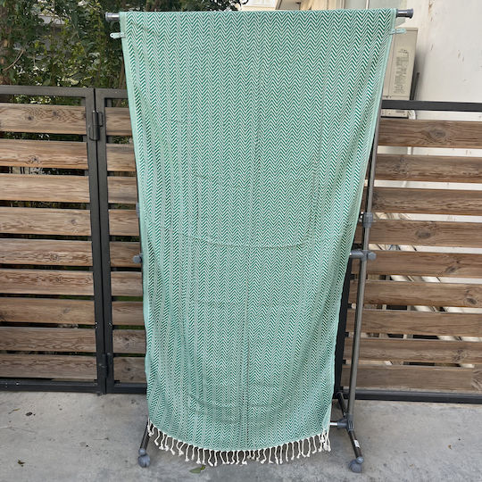 Pestemal Beach Towel Cotton Green 180x100cm.