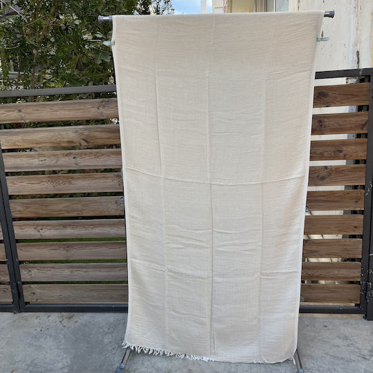 Pestemal Beach Towel Cotton Beige 180x100cm.
