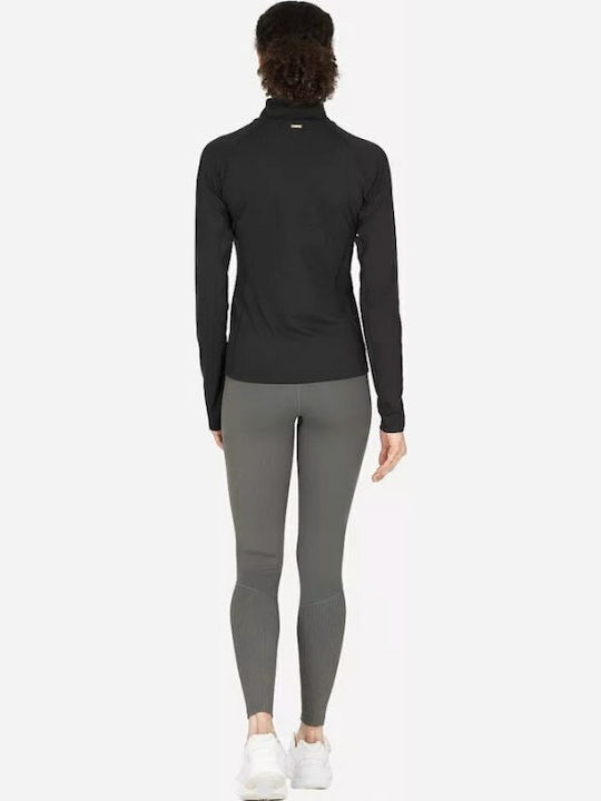 Bluza Damă Neagră cu Fermoar
