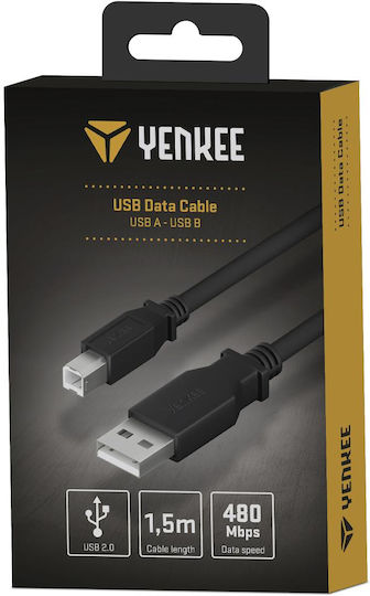 Yenkee USB 2.0 Cable USB-A male - USB-B male 1.5m 49782