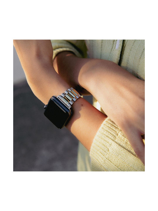 Burga Armband Rostfreier Stahl Gold (Apple Watch 4/5/6/7/8/9/10/11 - SE (1/2/3))