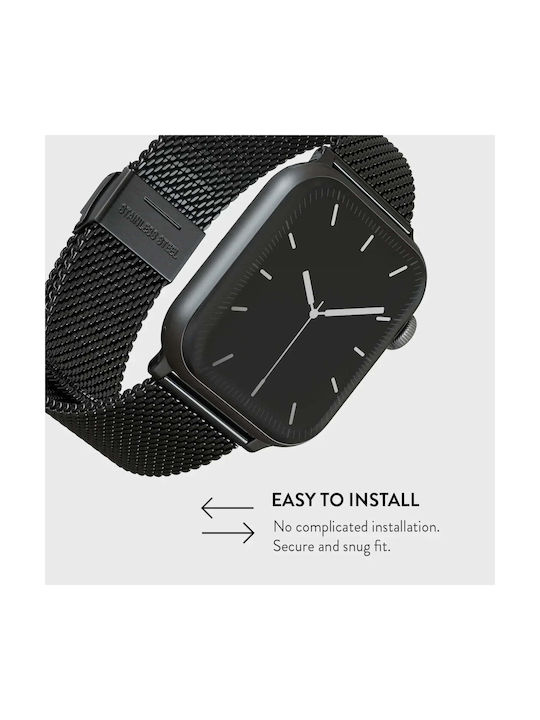 Burga Armband Rostfreier Stahl Schwarz (Apple Watch 4/5/6/7/8/9/10/11, SE, Ultra)