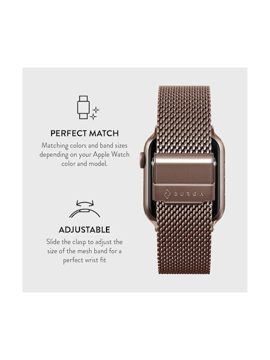 Burga Armband Rostfreier Stahl Rose Gold (Apple Watch 4/5/6/7/8/9/10/11 - SE (1/2/3))