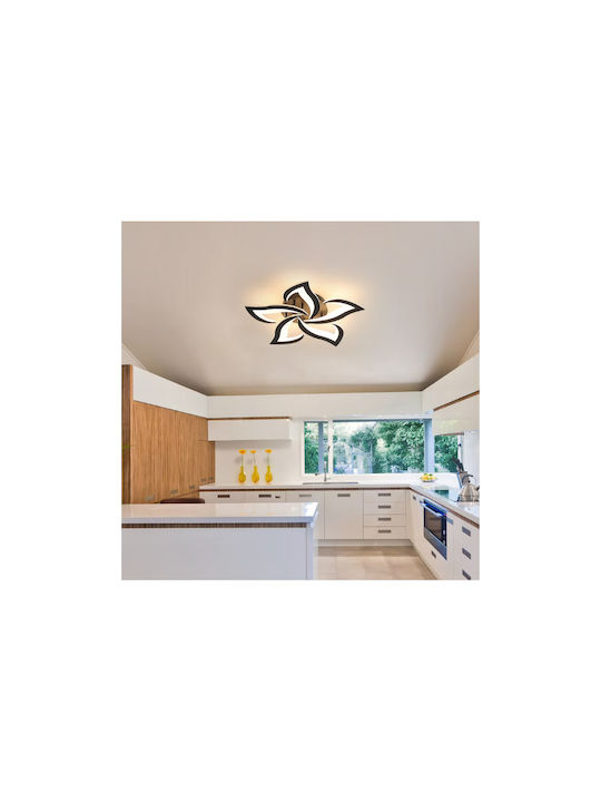 Lightplanet Smart Πλαφονιέρα Οροφής 58εκ. Μαύρη με Ενσωματωμένο LED