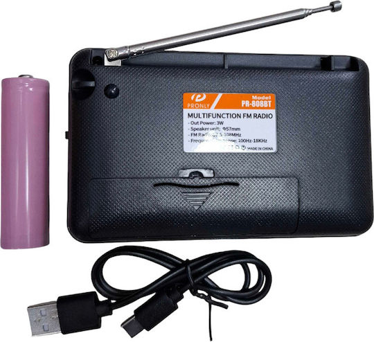 PR-808BT Cu baterie cu Bluetooth și USB Gri