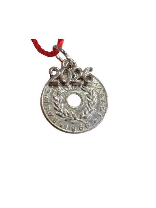 Kalliopi Silver Handmade Hanging Lucky Charm Silver 2026 2x2cm 1pcs