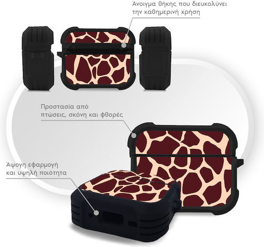 Sonique Animal Print Series Θήκη Σιλικόνης Giraffe 03 για Apple AirPods Pro