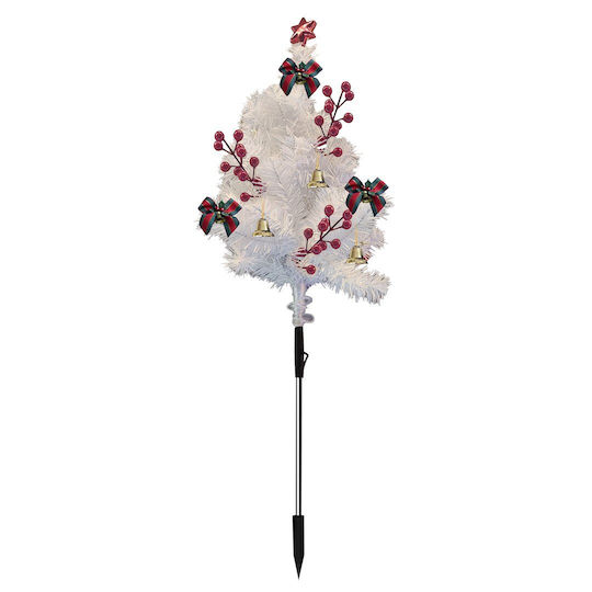 Led Decorativ Arbore de Crăciun cu Lumină LED Țeavă de Grădină 1w Înălțime 75cm Alb