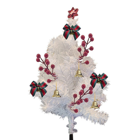 Led Decorativ Arbore de Crăciun cu Lumină LED Țeavă de Grădină 1w Înălțime 75cm Alb