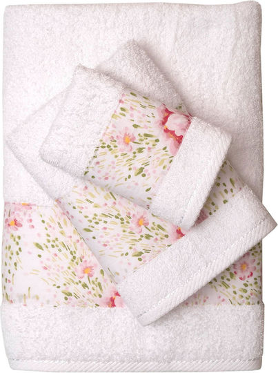 Anna Riska Bath Towels Set 3 pcs White Weight 500gr/m²