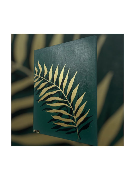 Διακοσμητικός Πίνακας Gold Tropical Leaves