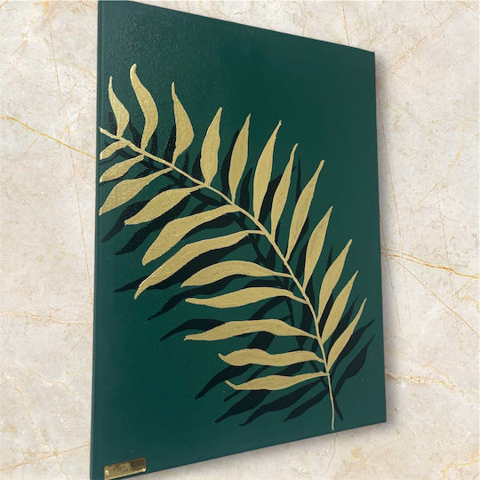 Διακοσμητικός Πίνακας Gold Tropical Leaves