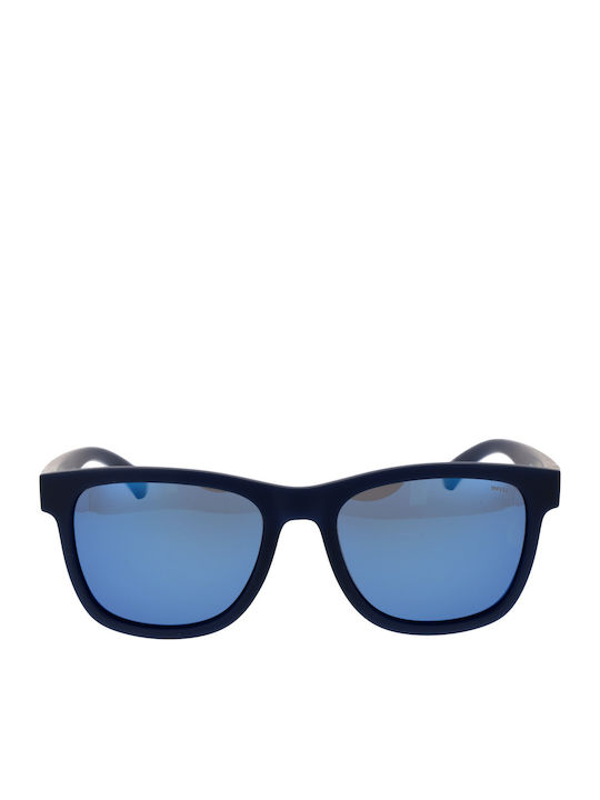 Invu Men's Sunglasses with Navy Blue Plastic Frame and Blue Polarized Mirror Lens B2300B