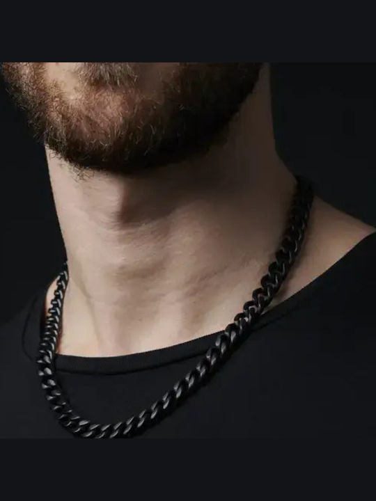 Chain Neck Cuban made of Stainless Steel Wide Thickness 8mm and Length 60cm