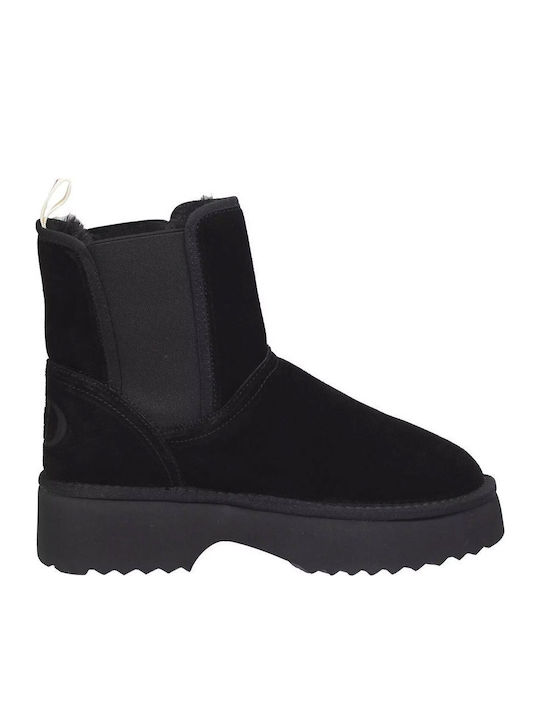 Suede Women's Ankle Boots Black
