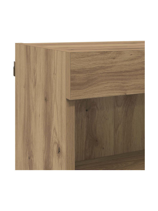 Living Room TV Unit with Showcase & Lighting Artisan Oak L30xW28.5xH30cm