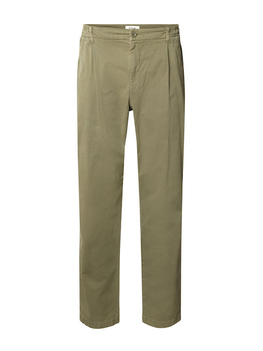 Adhann Παντελόνι Chino Ελαστικό σε Tapered Γραμμή Χακί