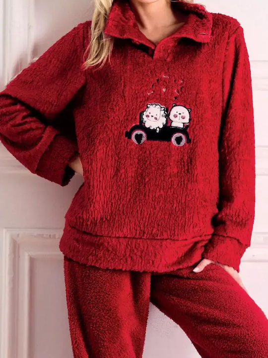 Infiore Winter Women's Pyjama Set Red