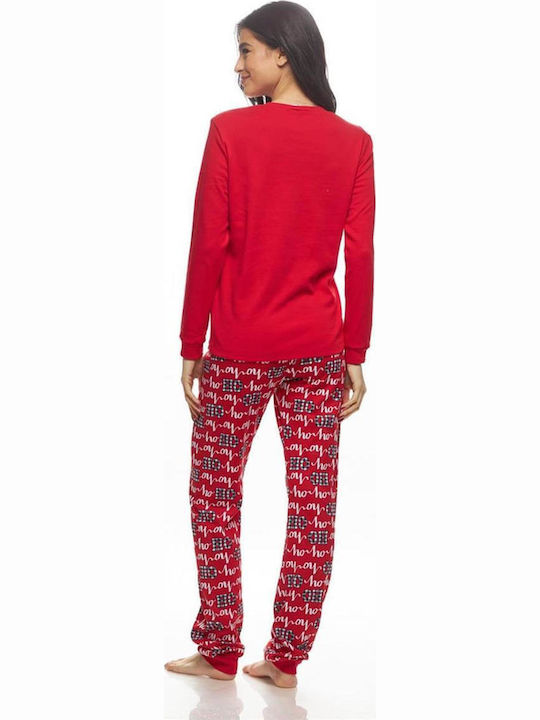 Galaxy Winter Women's Pyjama Set Red