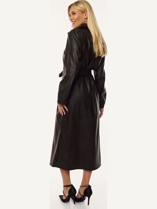 Rochie Din Piele Neagră
