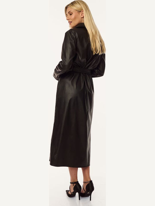 Rochie Din Piele Neagră