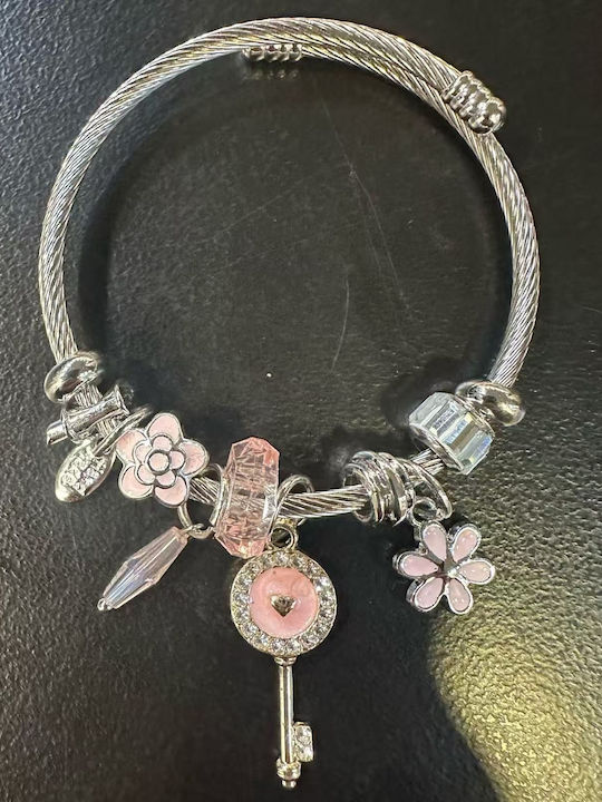 King Women's Steel Handcuff Bracelet