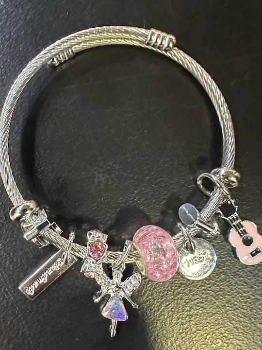 King Women's Steel Handcuff Bracelet