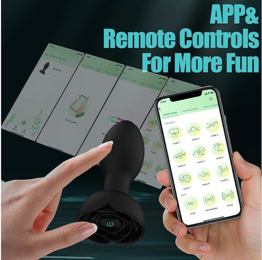 Ophelia's Dream Anal Plug with Wireless Functionality and Vibration Black