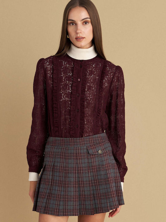 Mini Skirt Checked Gray