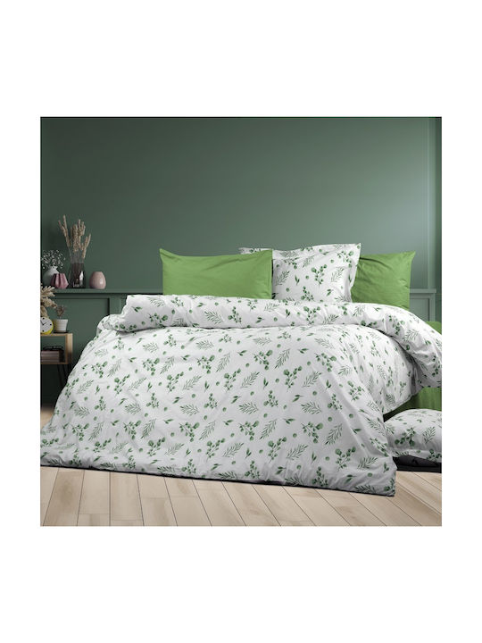 Dimcol Σετ Μαξιλαροθήκες με Φάσα Green 50x70εκ.