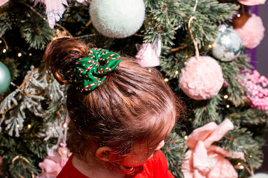 Scrunchie Χριστουγεννιάτικο Ζαχαρωτό Candy Cane Pop Scrunchie