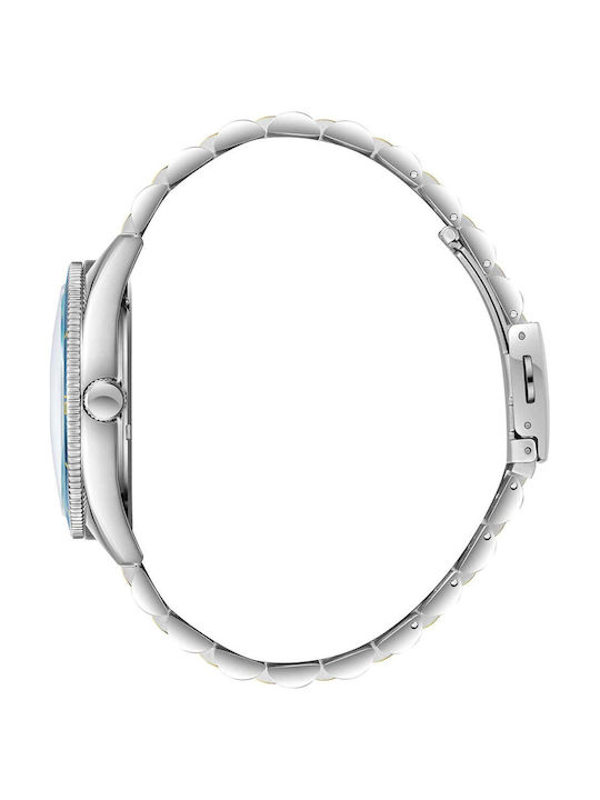 Lee Cooper Men's Watch Battery with Silver Metal Bracelet