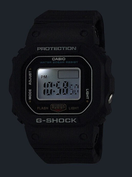 Casio Digital Men's Watch Battery with Red Rubber Strap