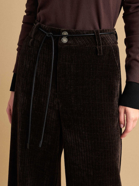 Dama Tesatura Pantaloni Brown
