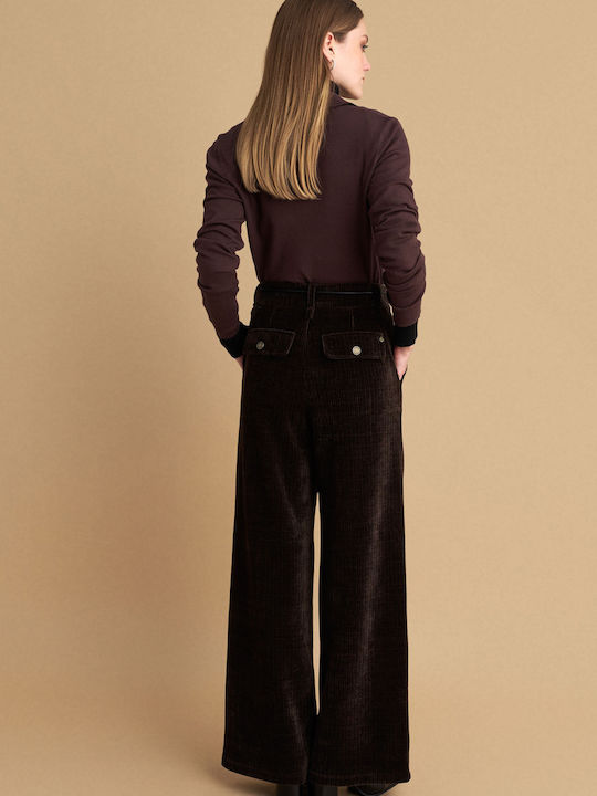 Dama Tesatura Pantaloni Brown