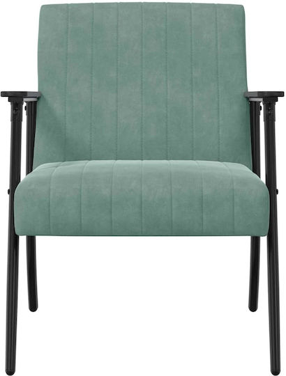 Velvet Armchair Light Blue 59x75x78cm