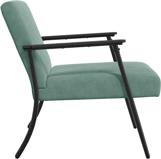 Velvet Armchair Light Blue 59x75x78cm