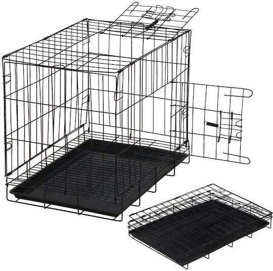 Käfig für Drahtkäfig für Hunde mit 2 Türen 50x42x34cm