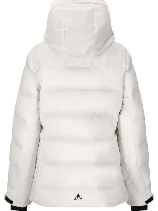 Kurz Damen Puffer Jacke für Winter White