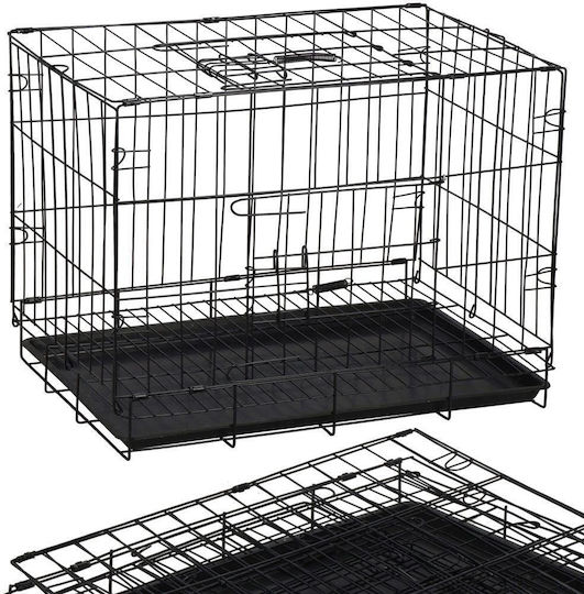 Käfig für Drahtkäfig für Hunde mit 2 Türen 50x42x34cm
