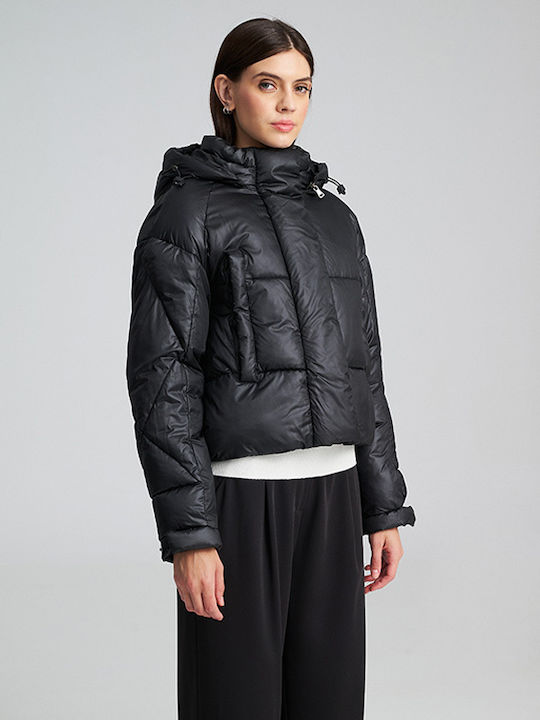 Jachetă de femei Puffer Black