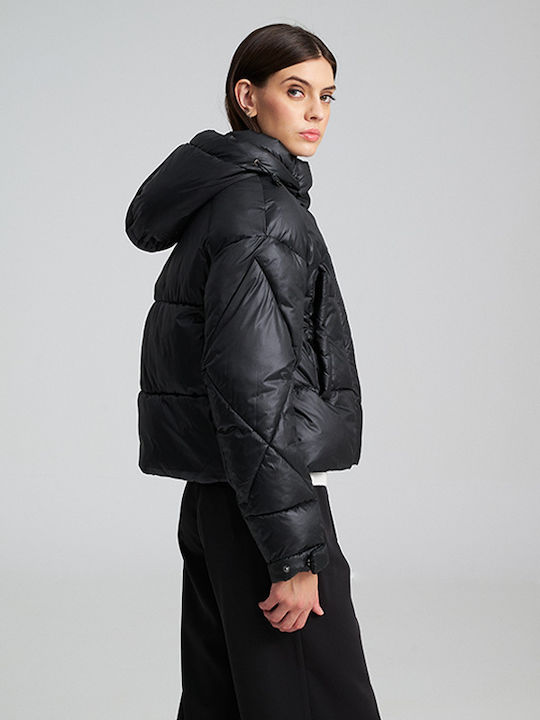 Jachetă de femei Puffer Black