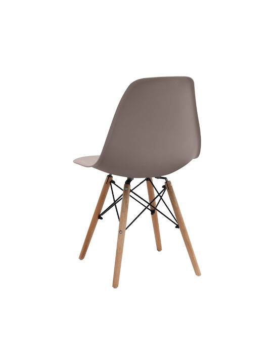 Nova Dining Room Polypropylene Chair Cappuccino 46x51x80cm