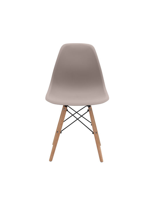 Nova Dining Room Polypropylene Chair Cappuccino 46x51x80cm