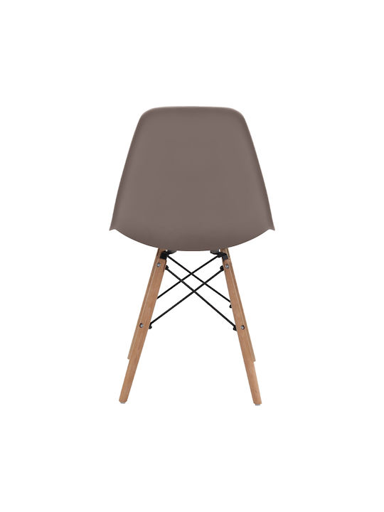 Nova Dining Room Polypropylene Chair Cappuccino 46x51x80cm