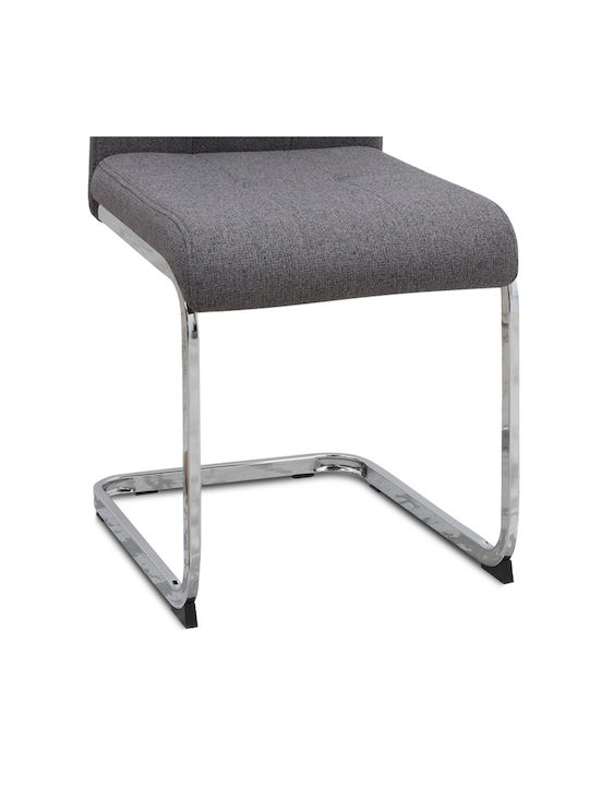 Laura Dining Room Fabric Chair Grey 42x58x98cm
