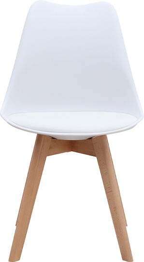 Viva Dining Room Polypropylene Chair White - Natural 48.5x54x80cm