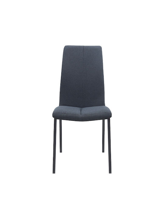 Fina Dining Room Fabric Chair Anthracite - Black 43x58x95cm