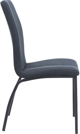 Fina Dining Room Fabric Chair Anthracite - Black 43x58x95cm