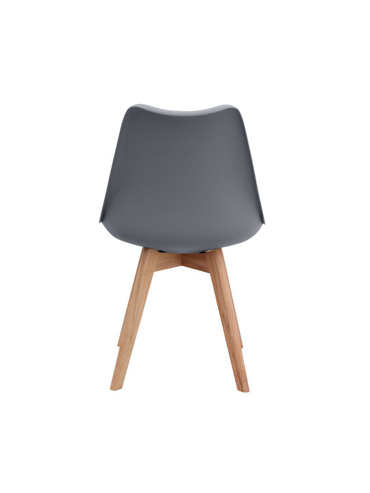 Viva Dining Room Polypropylene Chair Grey - Natural 48.5x54x80cm